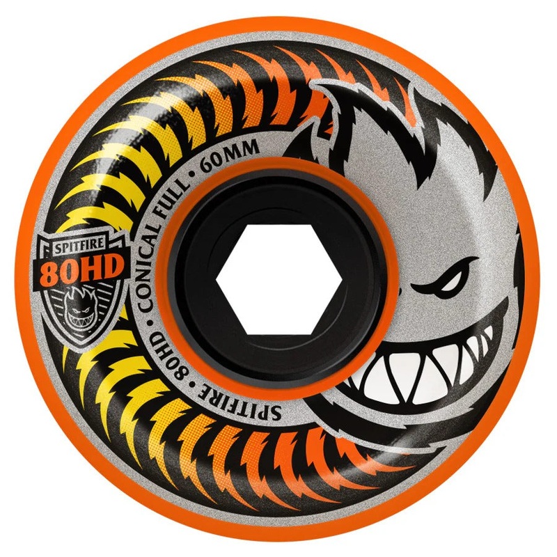 80HD Fade Orange Conical Full Wheels (60mm) 80A 60 MM