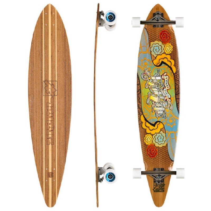 Bamboo TR Ink Trurute Tattoo 44″ Pintail Longboard Deck Only