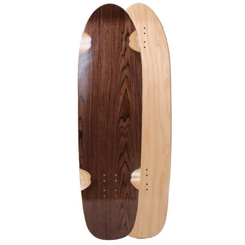 Blank Kicktail Topmount Dark Walnut 35″ Longboard Complete