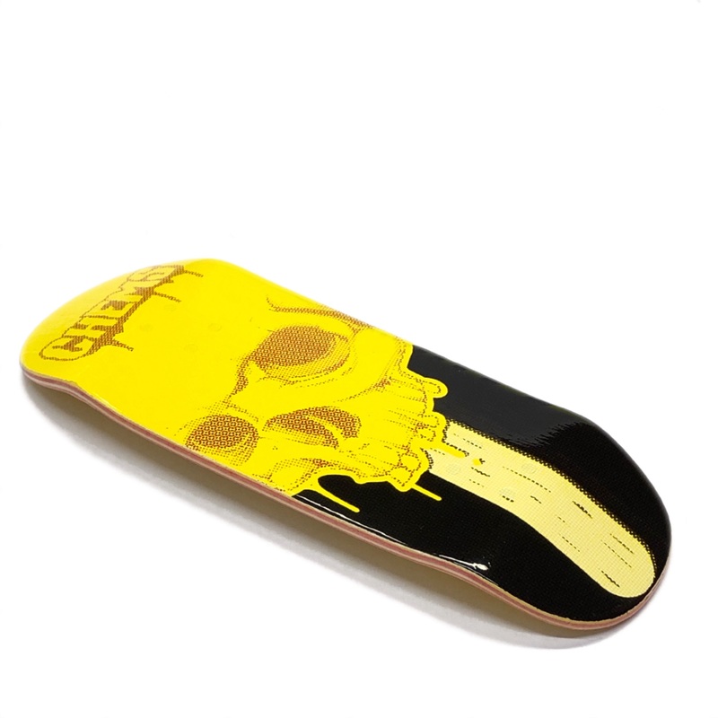 Chems Yellow “PopSickSkull” Fingerboard Deck 29mm Mid-Pro Popsicle