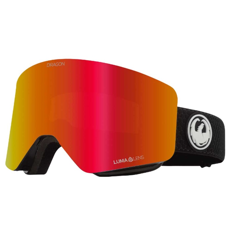 Dragon R1 Goggles Split Red With Bonus Lens Black Red