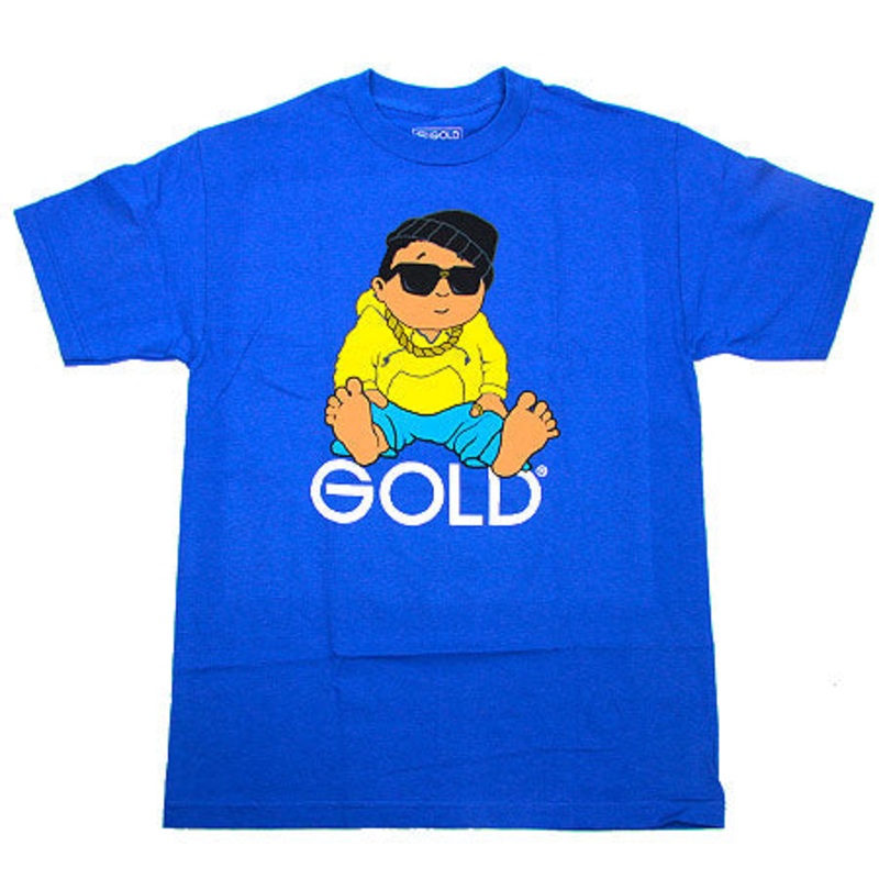 Gold Wheels Lil’ Dune T Shirt Blue Small
