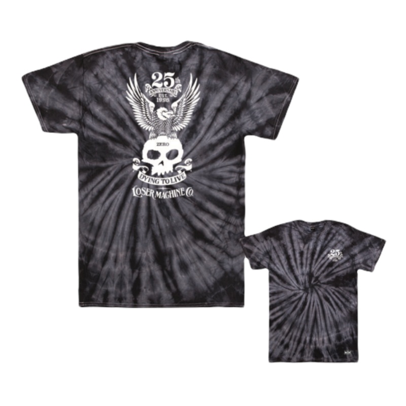 Loser Machine x Zero Anniversary T Shirt Black Spider Tie Dye S