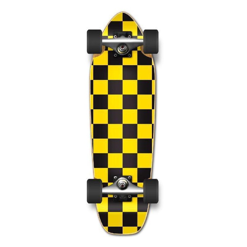 Punked Mini Cruiser Complete – Checker Yellow Complete