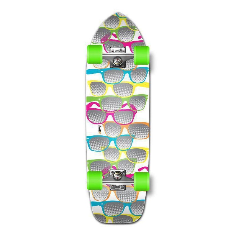 Punked Old School Longboard Complete – Shades White Complete