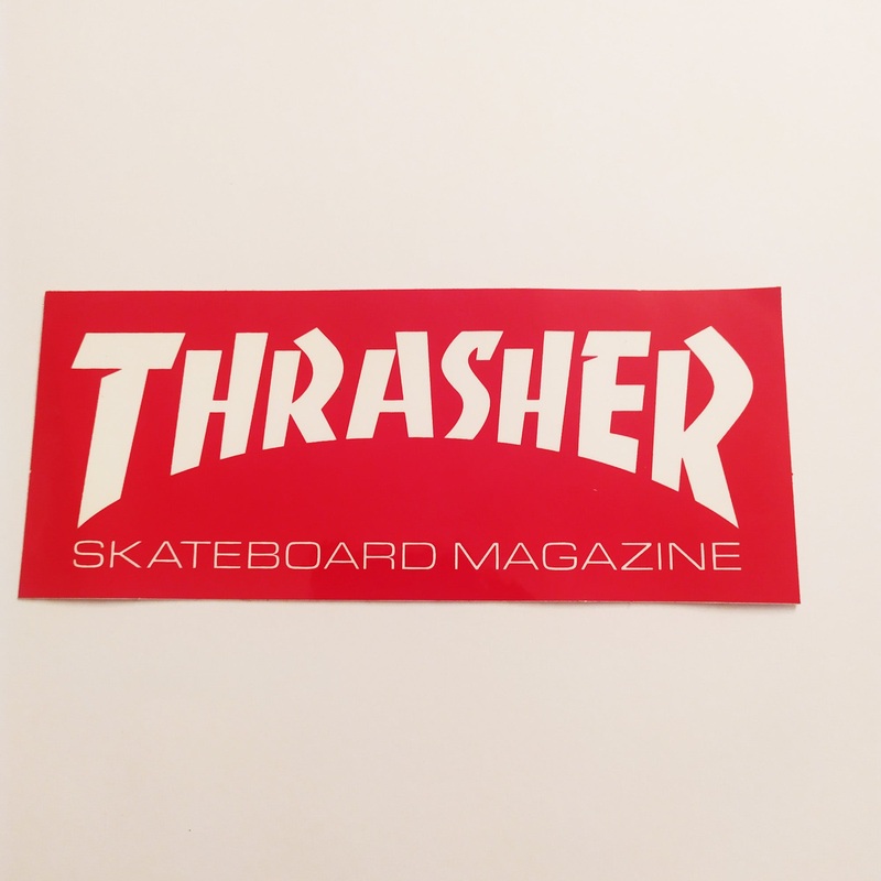 Thrasher Magazine Skateboard Sticker – OG Logo – 15 cm Red