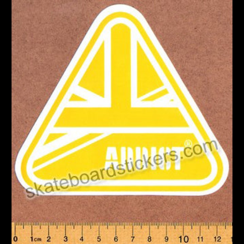 Addict Skateboard Sticker – Flag Yellow