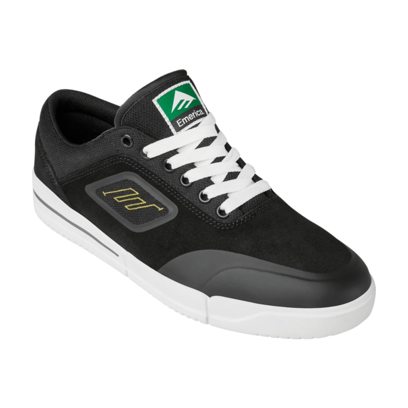 Emerica Phocus G6 Skate Shoes – Black White Gold 8 black