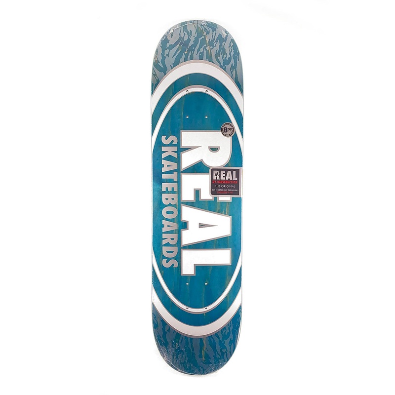 Real – 8.06″ – Team Oval Pearl Patterns Deck – Blue Stain