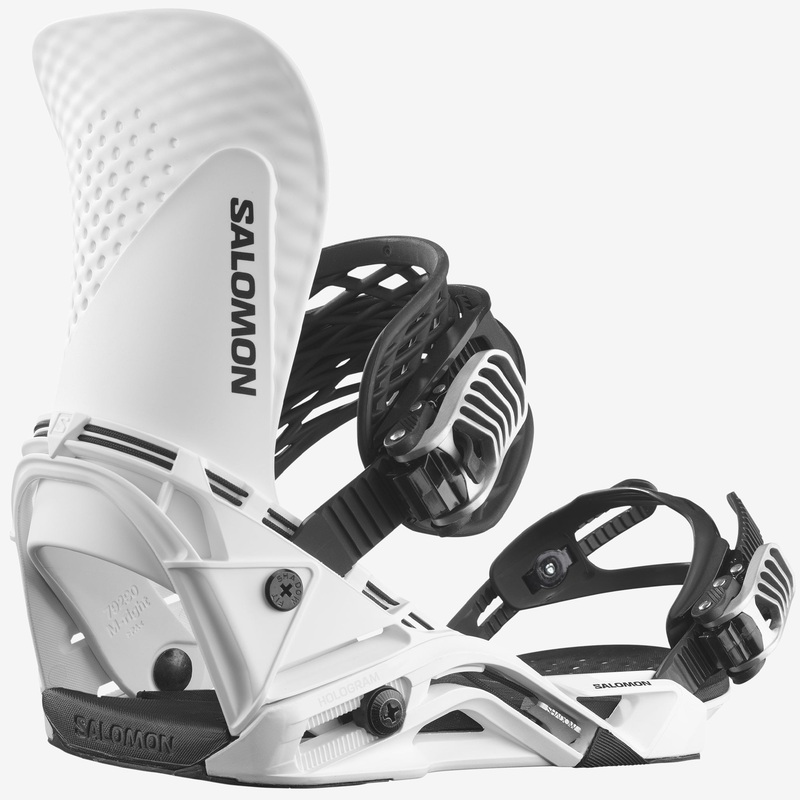 Salomon Men’s Hologram Snowboard Bindings – 2024 Medium White
