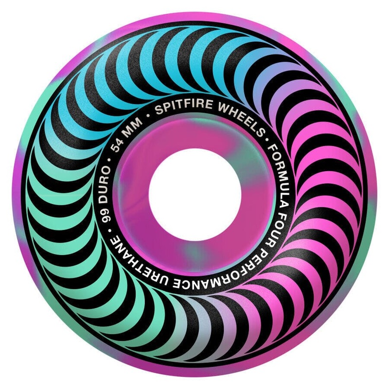 Spitfire F4 Classics Wheels Pink/Teal Swirl 99A 54MM