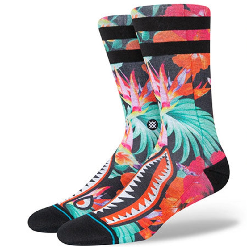 Stance Dorian Crew Socks Black Large