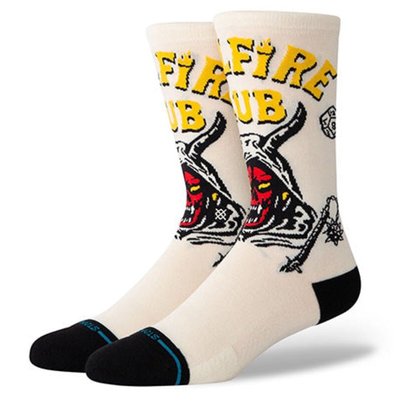 Stance Hellfire Crew Socks Vintage White Large