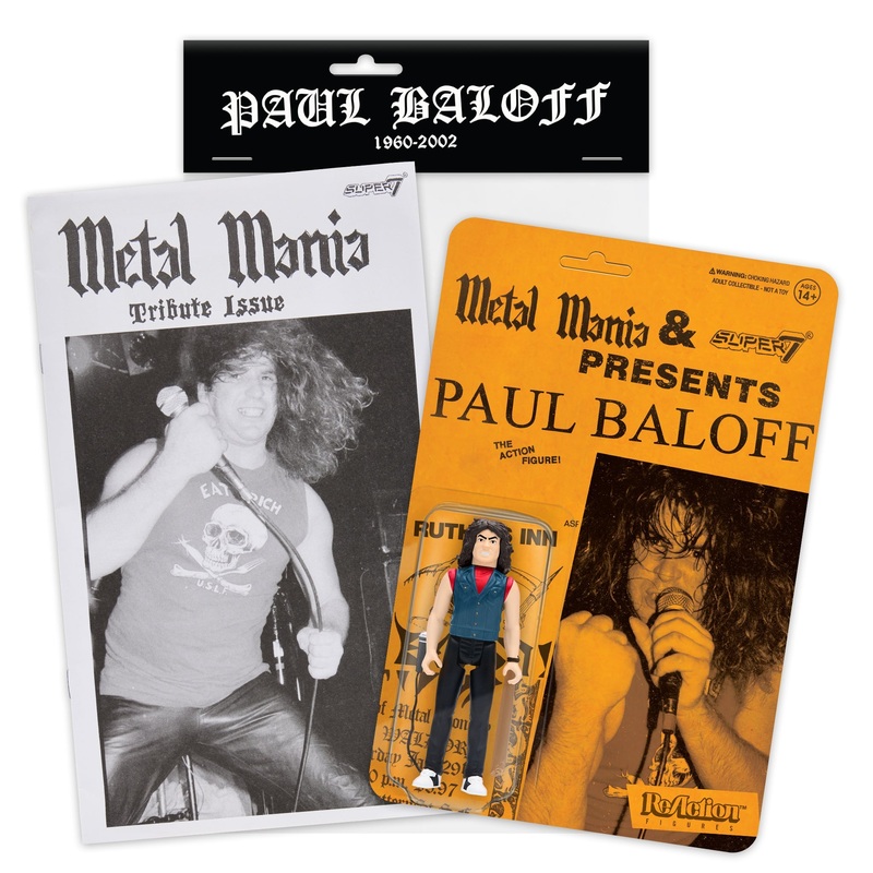 Super7 x Metal Mania Fanzine – Paul Baloff  ReAction Figure Bundle