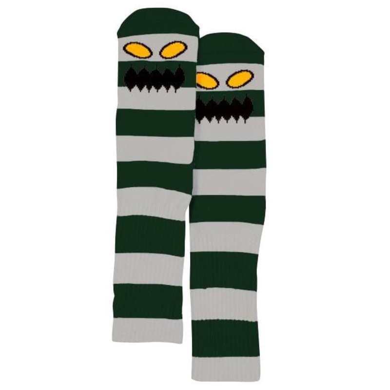 Toy Machine Monster Big Stripe Socks Forest/Tan