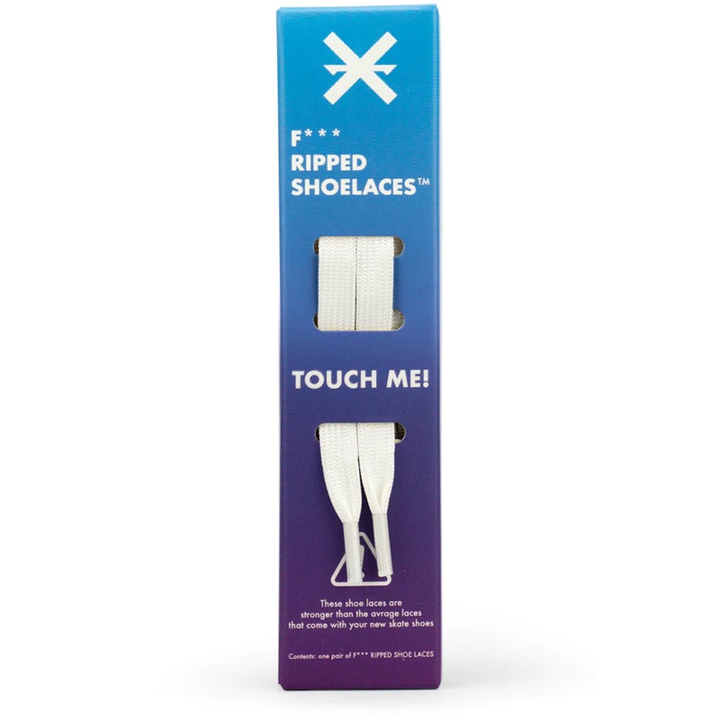 Xtended Wear Extremely Strong Skateboard Shoelaces White Standard 50