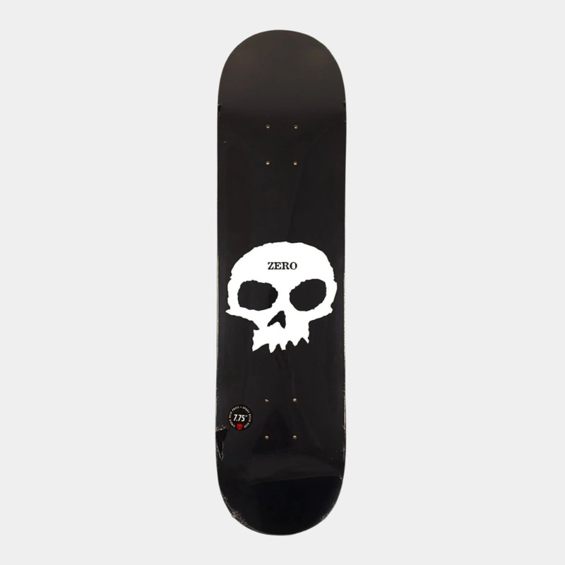 Zero – 7.75″ Single Skull Deck – Black / White 7.75″