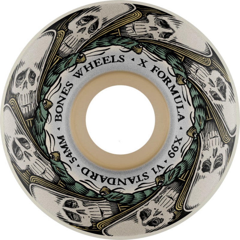 Bones 99a X Formula V1 Butterfly Effect Skateboard Wheels 52mm White
