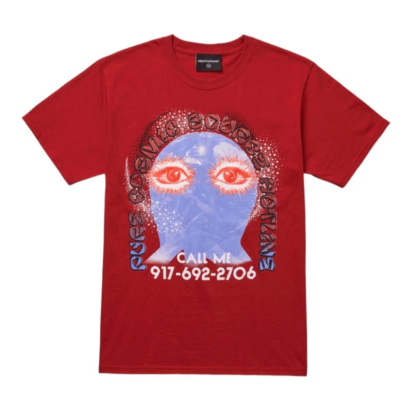 Call Me 917 Pure Cosmic Cardinal T Shirt S