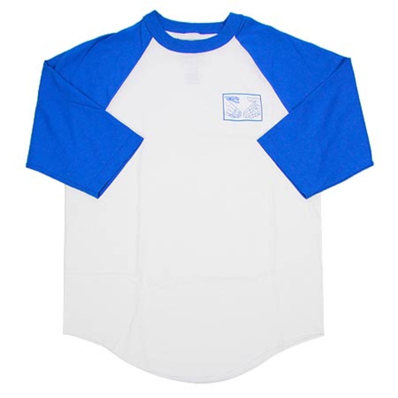 Doom Sayers Snake Shake 3/4 Sleeve T Shirt White/ Royal Small