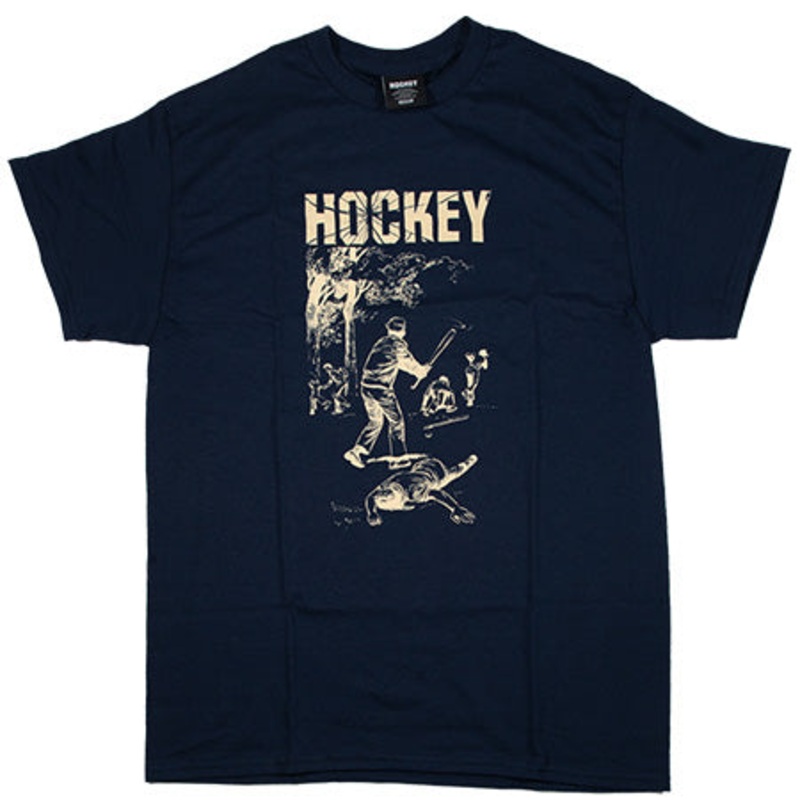 Hockey Baseball T Shirt Navy Small