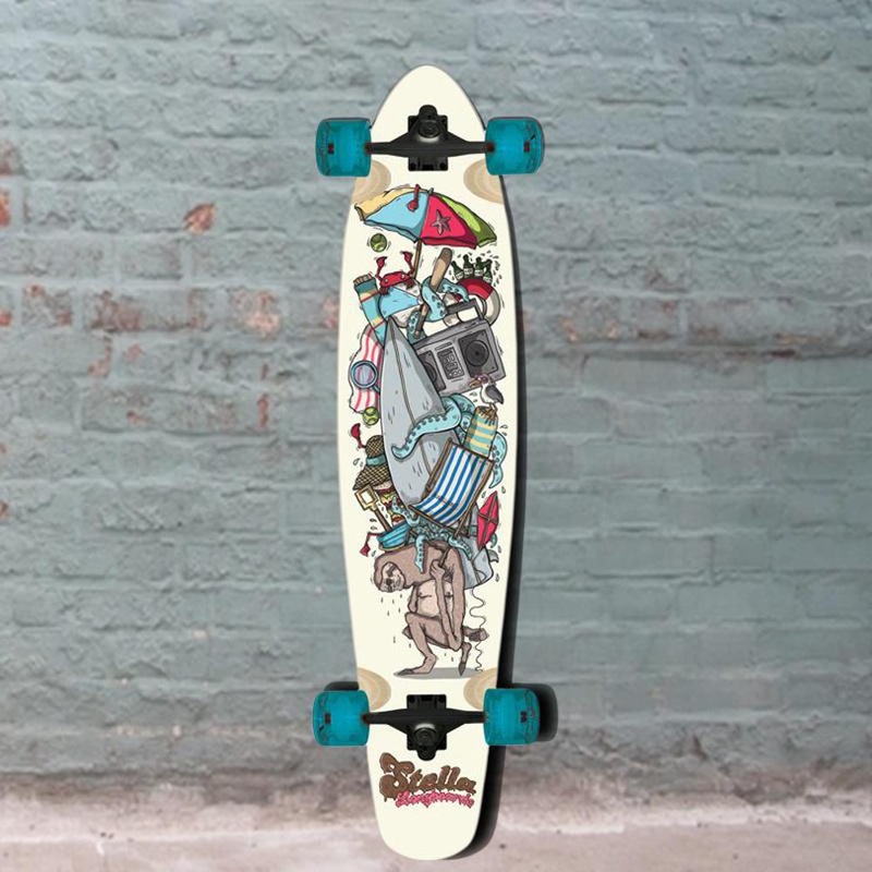 Stella Sloth 42″ Kicktail Longboard – Complete