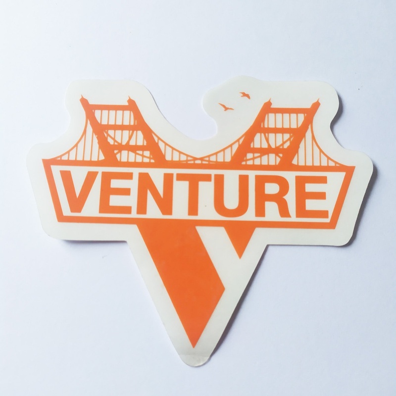 Venture Trucks “Golden Gate” Skateboard Sticker (creased)