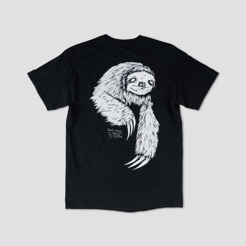 Welcome Sloth T-Shirt Black / White Small
