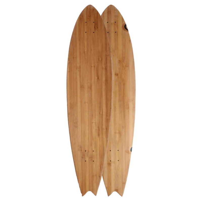 40″ Fishtail Blank Bamboo Pintail Longboard Deck Deck
