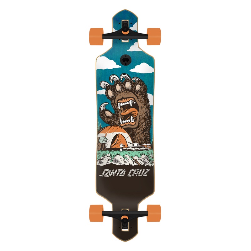 9.0in Screaming Grizzly Santa Cruz Drop Thru Longboard No Color 9.0in x 36in