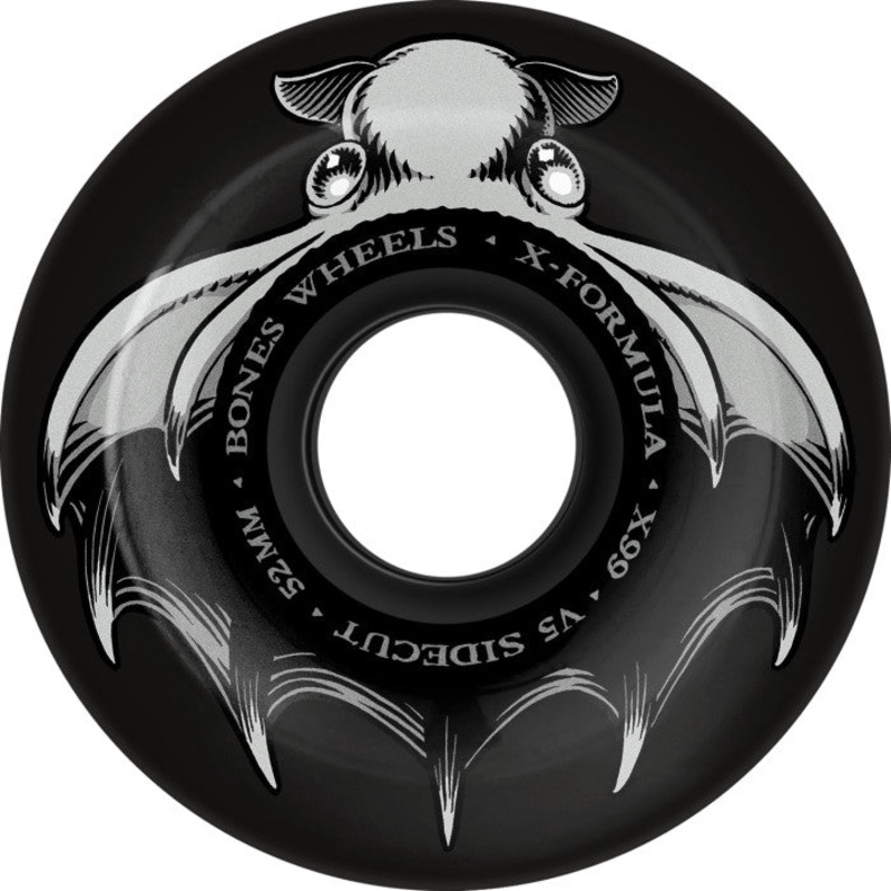 BONES WHEELS X-Formula Skateboard Wheels Dark Waters 52mm V5 Sidecut 99A Blk 4PK 52mm