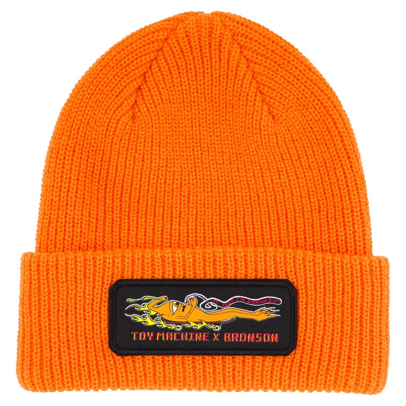 Bronson Speed Co. Bronson x Toy Machine Beanie Orange One Size Fits All