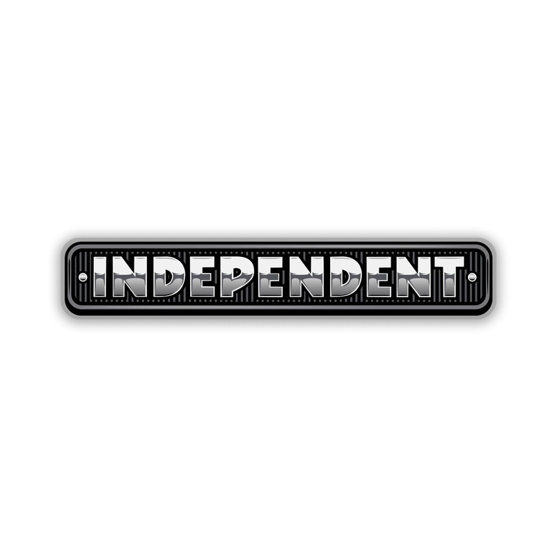 Chrome Bar 8in Independent Stickers (25 Pack) Black/Grey/White 8 in