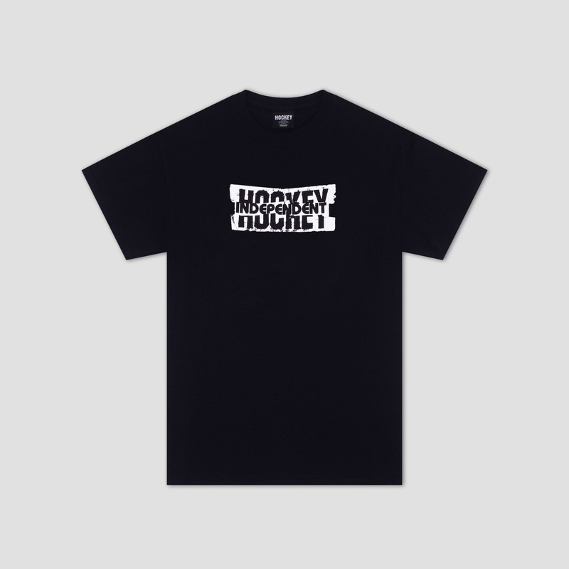 Hockey Decal T-Shirt Black Medium