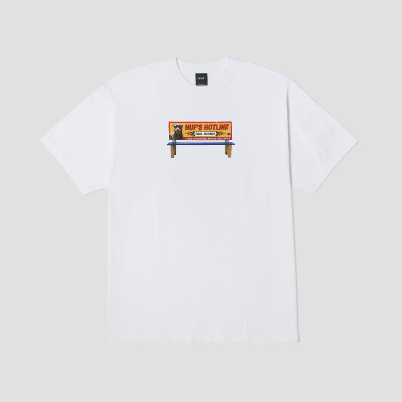 HUF Bail Bonds Shortsleeve T-Shirt White Small