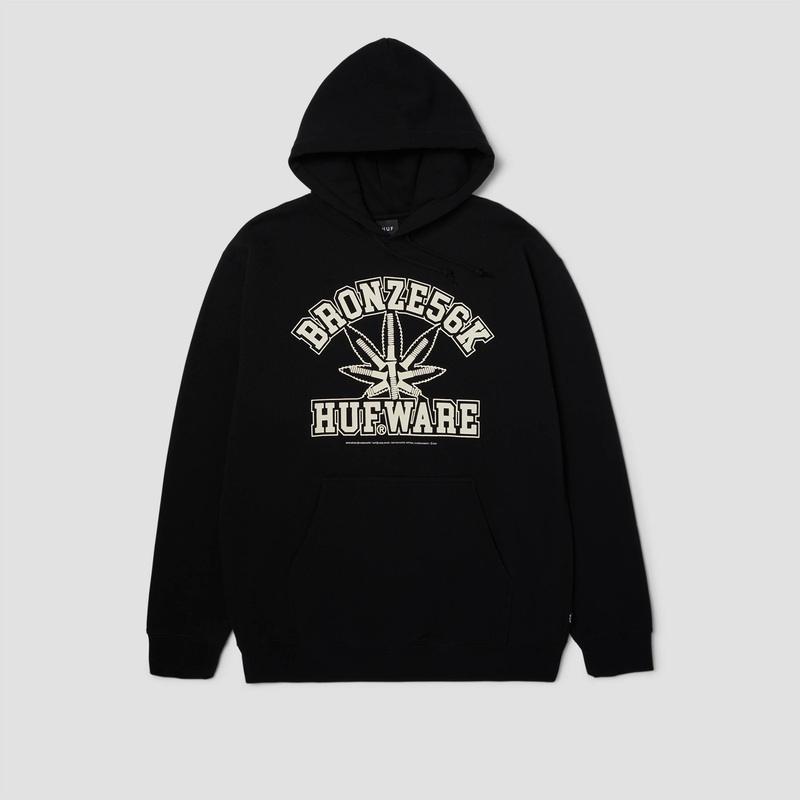 HUF X Bronze Plantware Pullover Hoodie Black Small