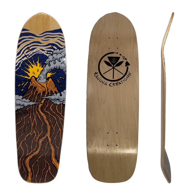 Kahuna Creations 33″  Pokole Magma Kicktail Longboard – DECK ONLY Deck