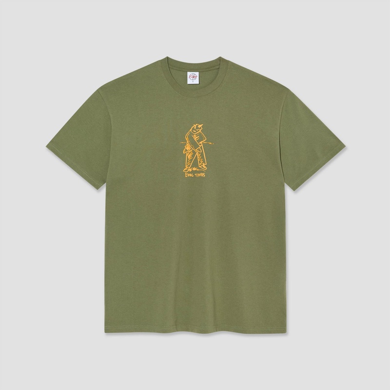 Polar Evol Times T-Shirt Army Green X-Small