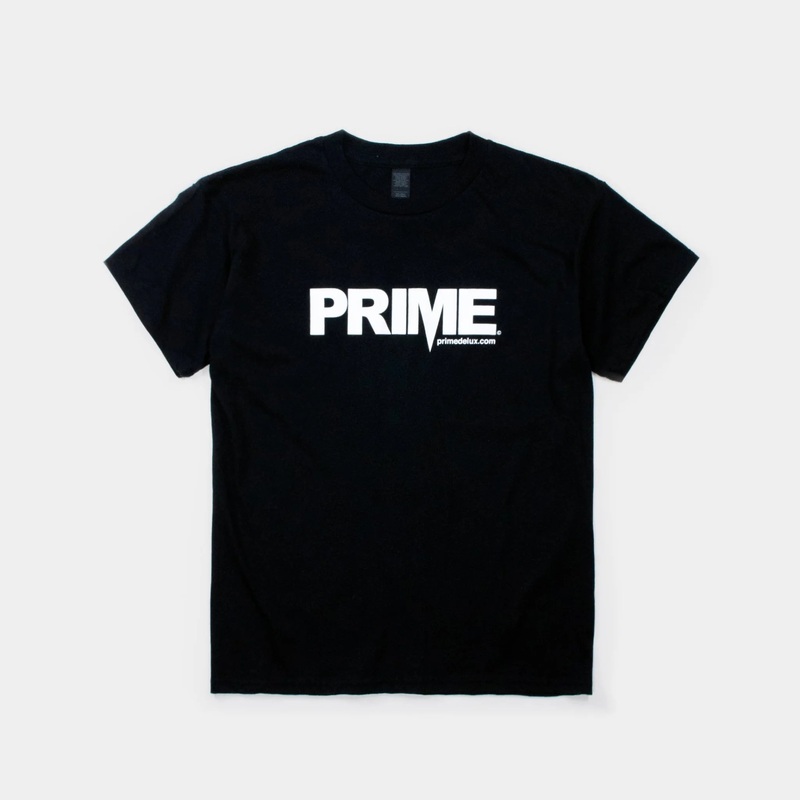 Prime Delux OG Logo Kids T Shirt – Black/ White Kids S