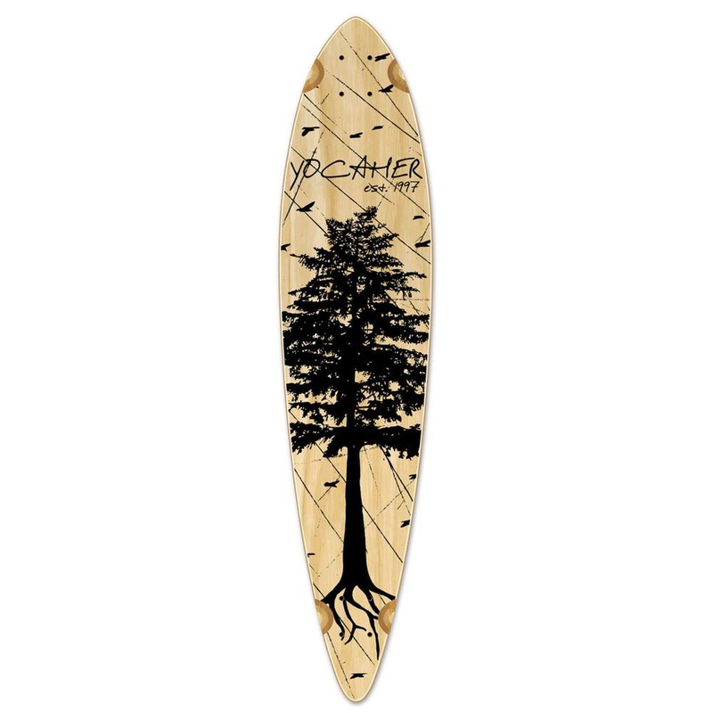 Punked Pintail Longboard Deck – In the Pines : Natural Deck