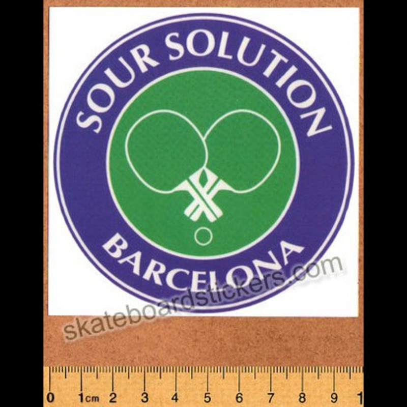 Sour Solution Skateboards Barcelona Table Tennis Skateboard Sticker