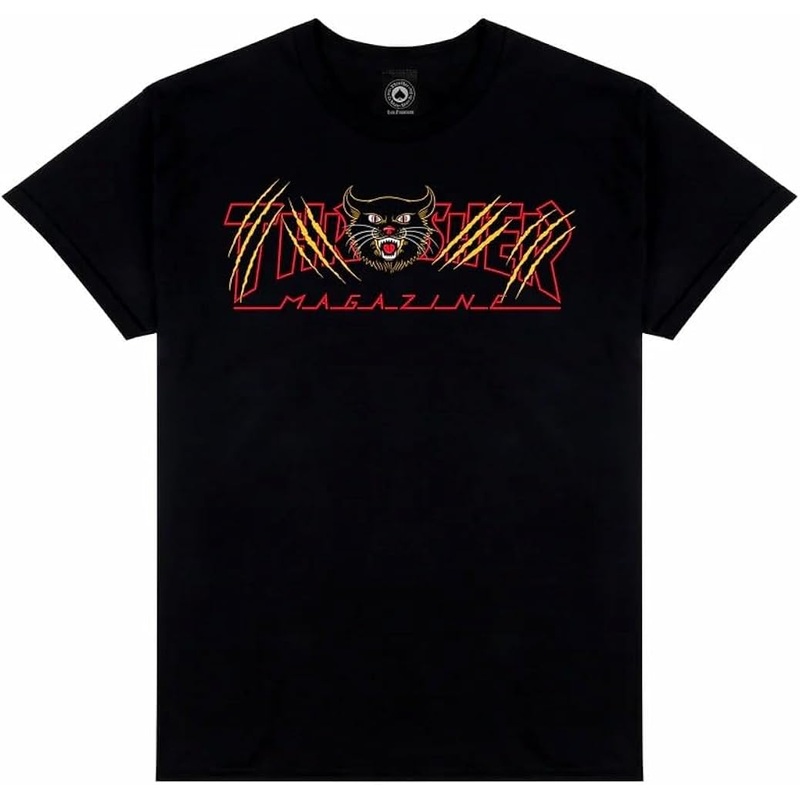 Thrasher Gato T-Shirt Black Small
