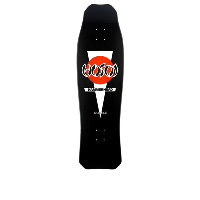 37″ LONG HOSOI Hammerhead Double Kick Skateboard Deck – BLACK