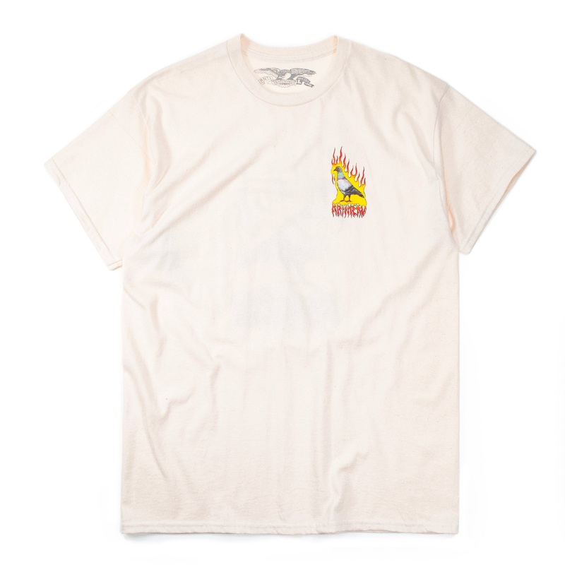 Anti Hero Flame Pidgeon T-shirt – Natural/ Multi S
