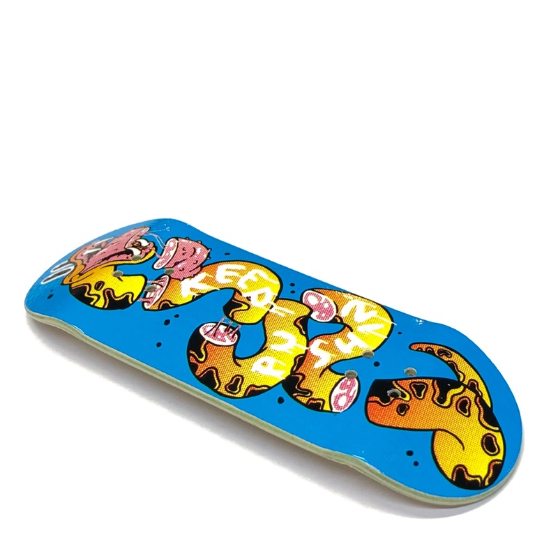 Chems Blue Background “Keep Pushing” Fingerboard Deck 29mm Mid-Pro Popsicle