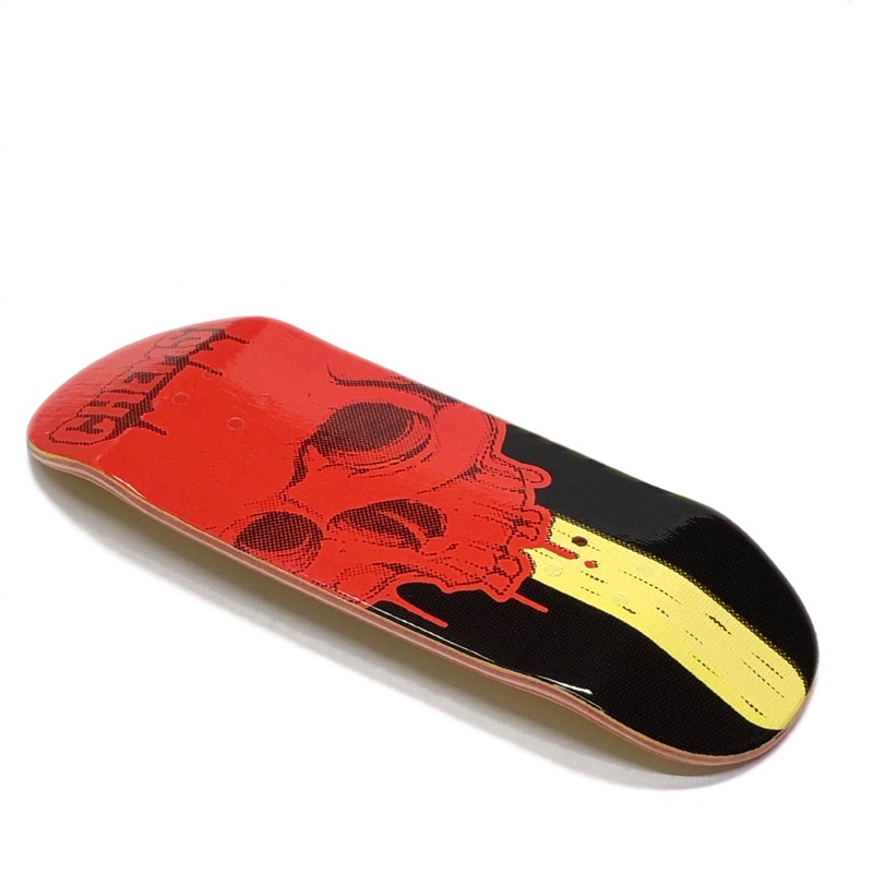 Chems Red “PopSickSkull” Fingerboard Deck 29mm Mid-Pro Popsicle