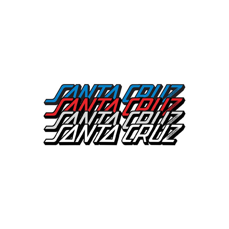 Classic Strip 5in Santa Cruz Stickers (25 Pack) Assorted Color 5 in