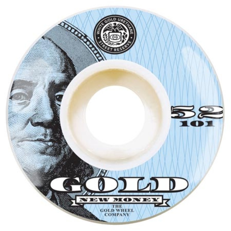Gold Wheels New Money Wheels White 52mm