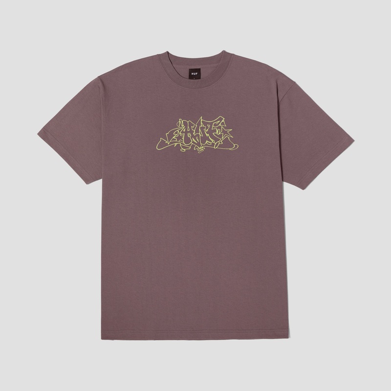 HUF Outlines Shortsleeve T-Shirt Light Plum Small