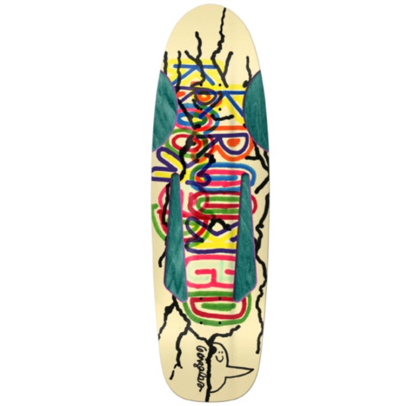 Krooked Mark Gonzales Baby Beamer Skateboard Deck 10.12″ 10.12″ Light Blue Veneer